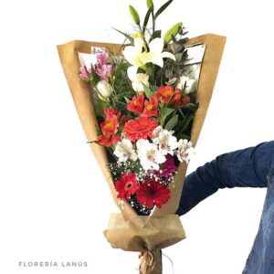 Ramo Surtido con Lilium, Gerberas, Astromelias y Rosas